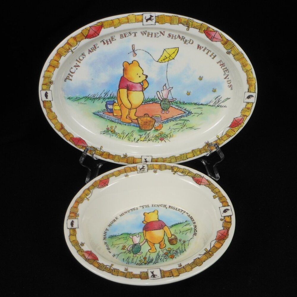 pair of SELANDIA Winnie the Pooh melamine children's bowls
